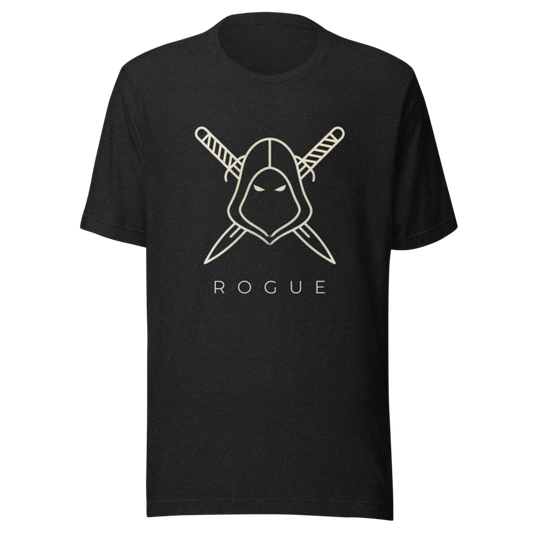 Rogue | TTRPG Class Icon Tee - Black Heather
