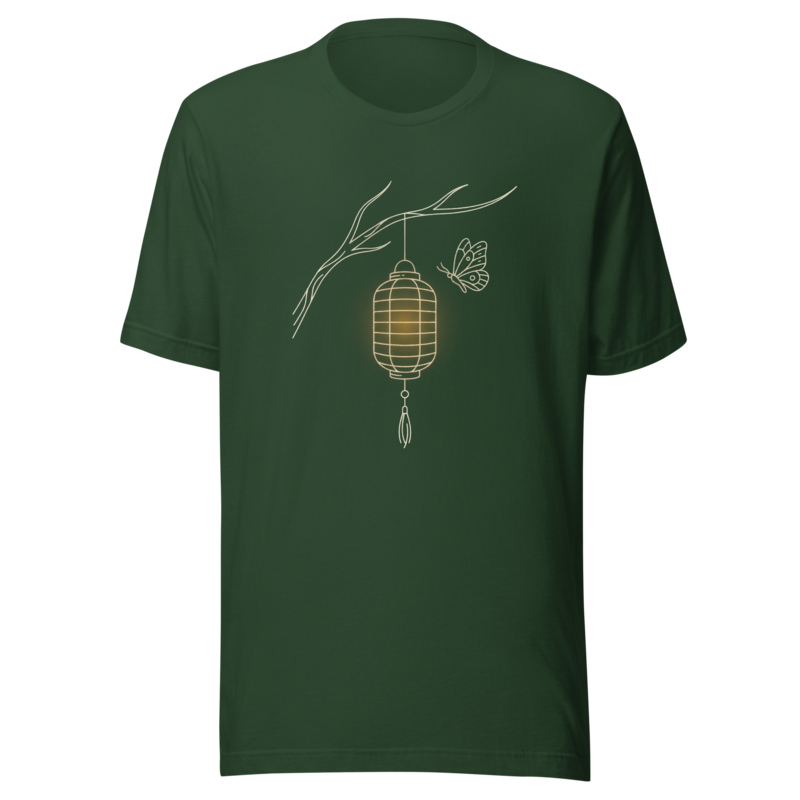 Lantern and Moth | Japanese Minimalist Tee - Forest