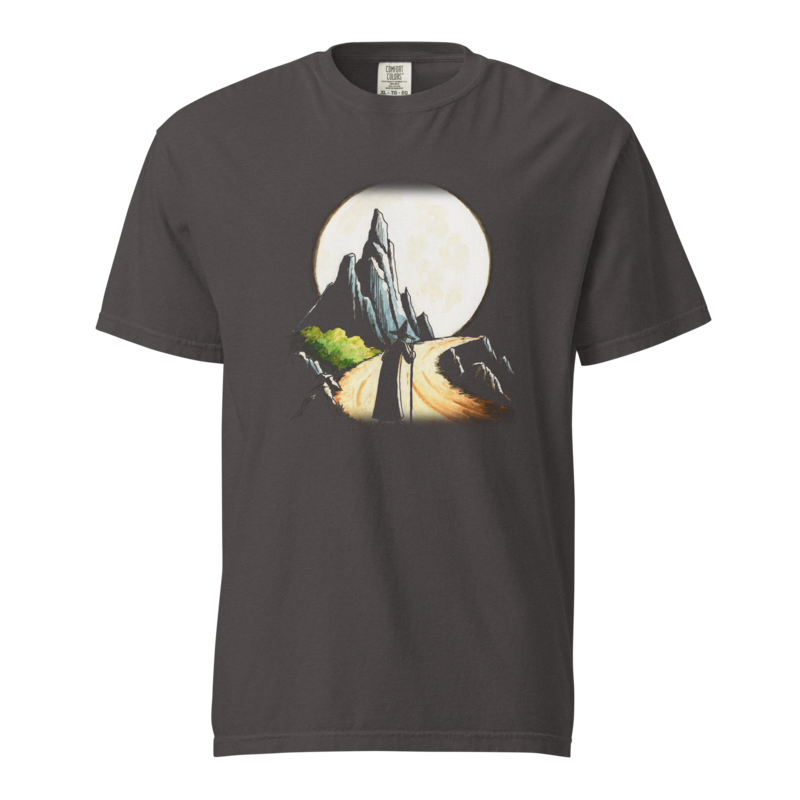 The Wandering Wizard | Retro Fantasy Tee - Graphite