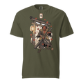 Oni at the Gate | Japanese Woodblock Shirt | Vintage Demon Mask Tee - Sage