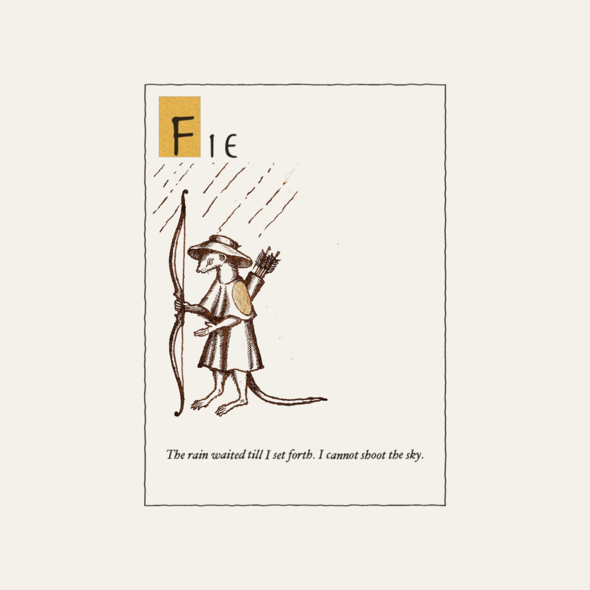 Fie: The Rain Waited | Ye Olde Grievance Tee design artwork