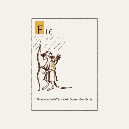 Fie: The Rain Waited | Ye Olde Grievance Tee design artwork