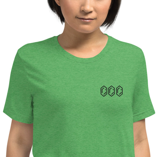 Rupee Green Triblend Embroidered T-shirt