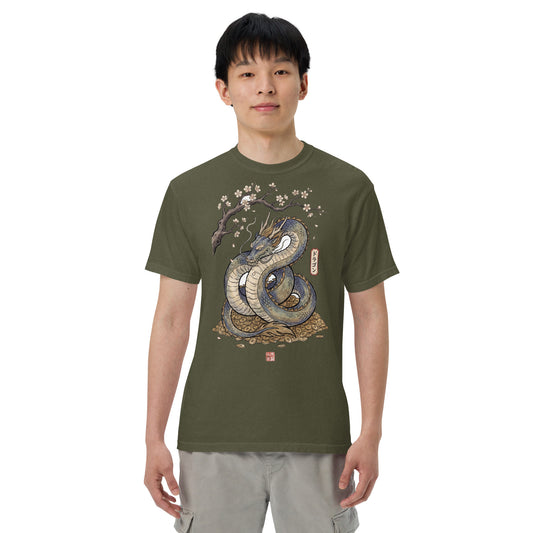 Sleeping Dragon Hoard | Fantasy Woodblock Shirt | Vintage Tee