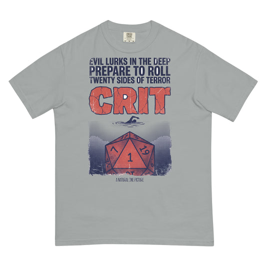 CRIT | Movie Poster Parody TTRPG Shirt | Vintage Horror Tee