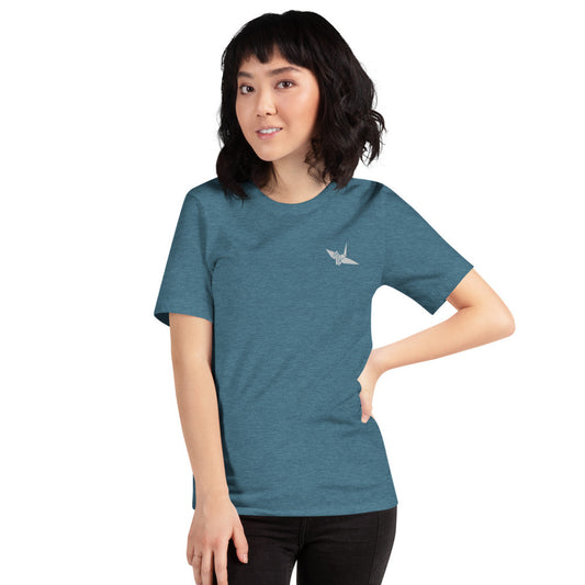 Origami Crane Embroidered Shirt