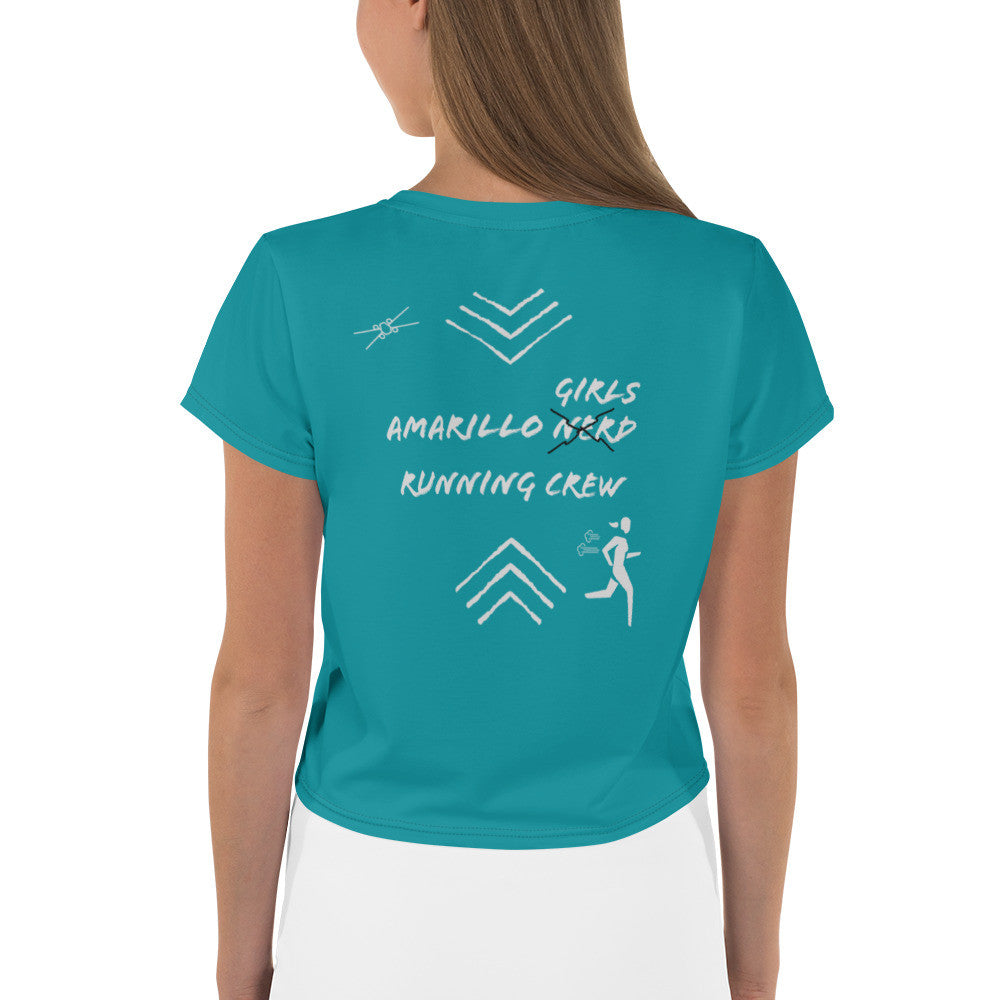 Teal Amarillo Runner Crop Tee