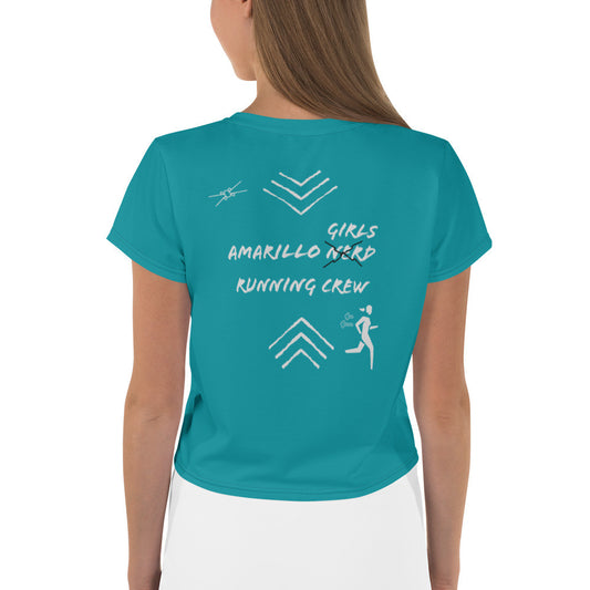 Teal Amarillo Runner Crop Tee