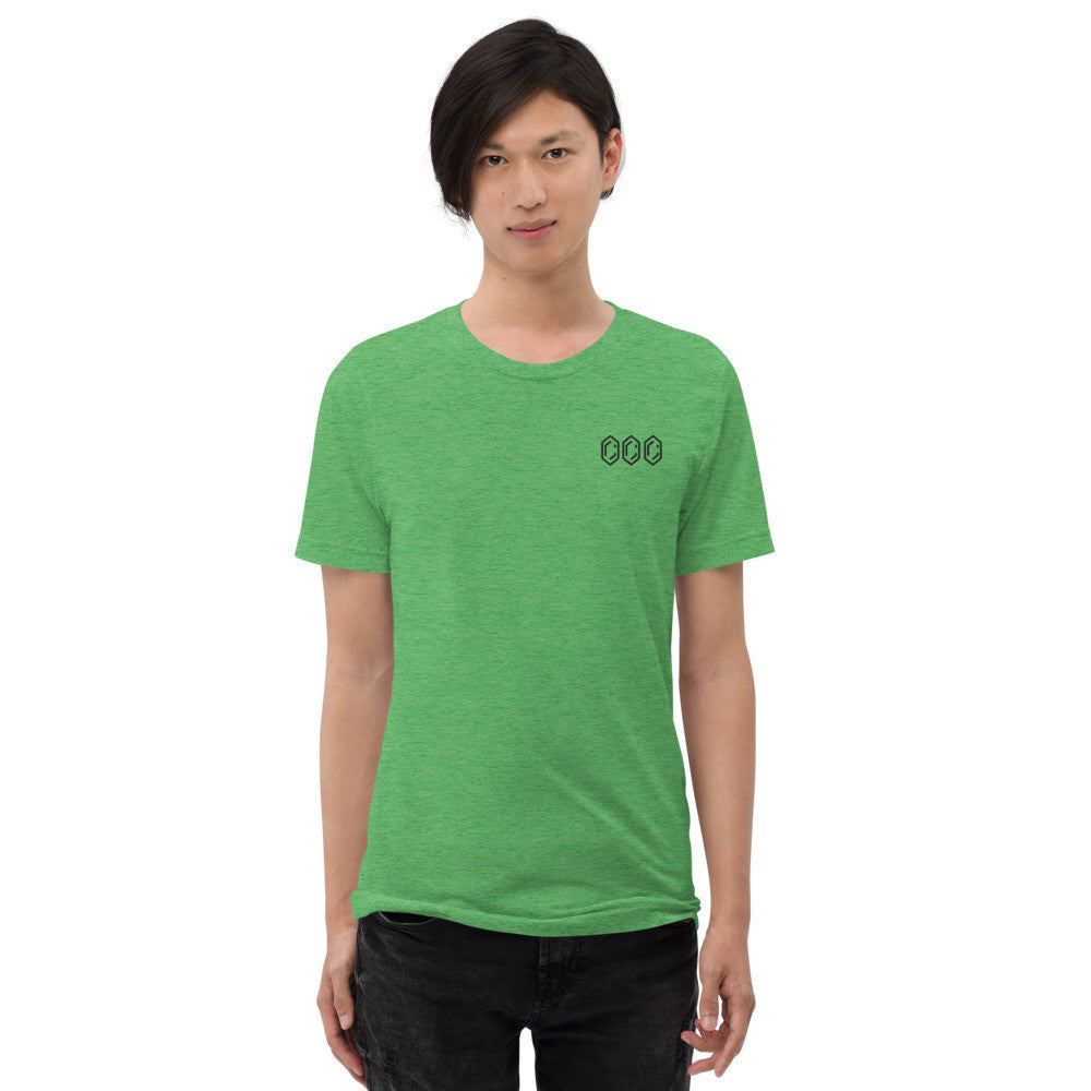 Rupee Green Triblend Embroidered T-shirt