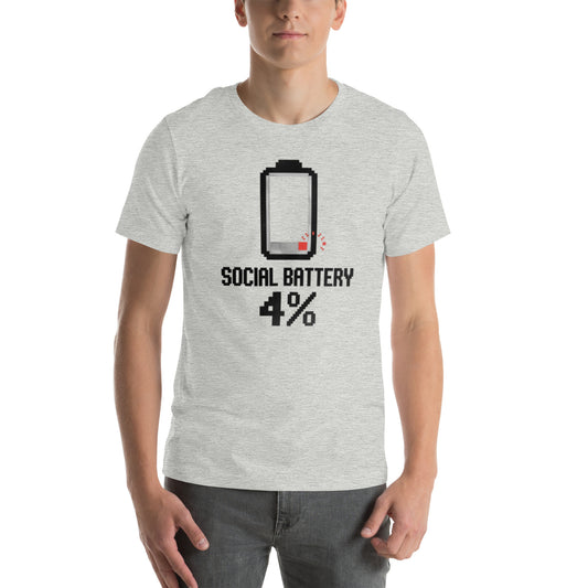Social Battery — 4% | Introvert Tee