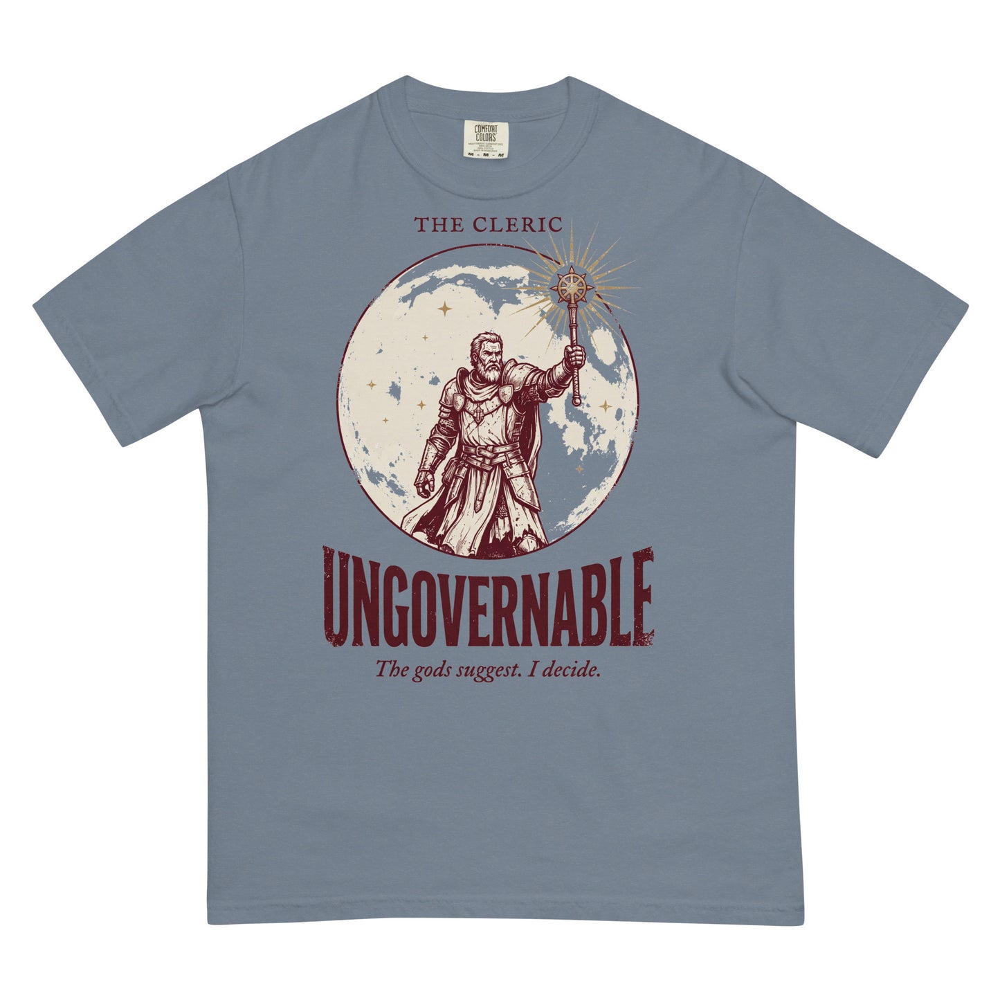 Cleric - Ungovernable | TTRPG Class Shirt | Vintage Tabletop RPG Tee