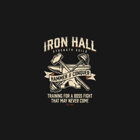 Hammer // Conquer | Iron Hall Strength Guild Tank design artwork