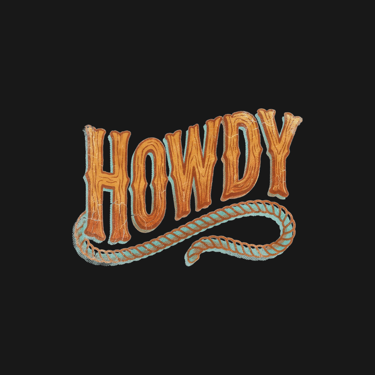 Howdy | Vintage Texas Tee design artwork