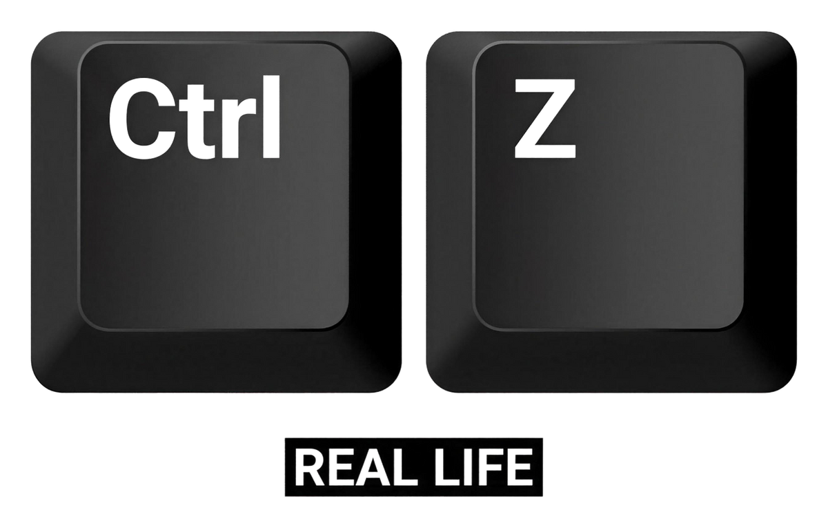 Ctrl+Z: Undo Real Life | Kiss-Cut Sticker