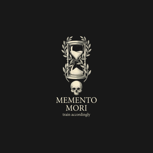 Memento Mori (Train Accordingly) | Stoic Fitness Heavyweight Tee design artwork