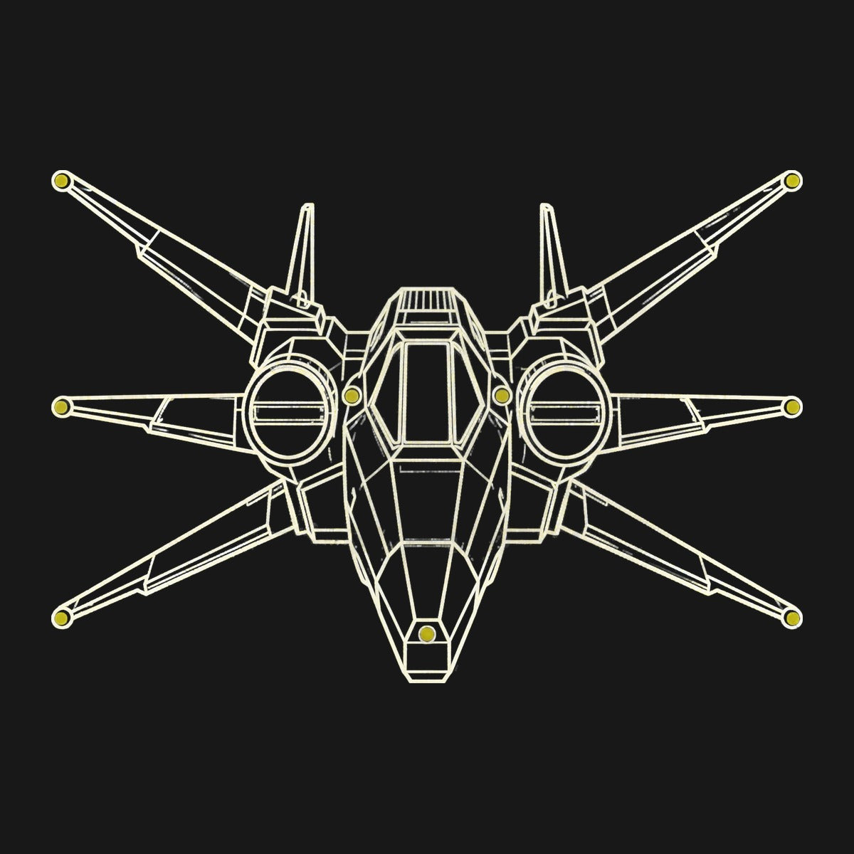 Nine Wing, Lamps | Retro Space Opera Tee design artwork