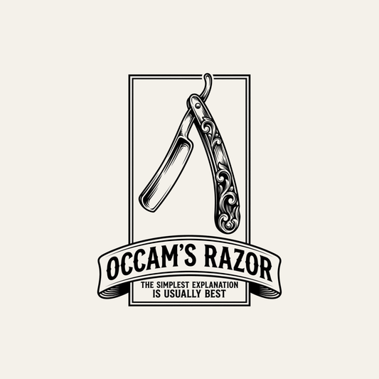 Occam's Razor: The Simplest Explanation Is Usually Best | Philosophy Tee design artwork