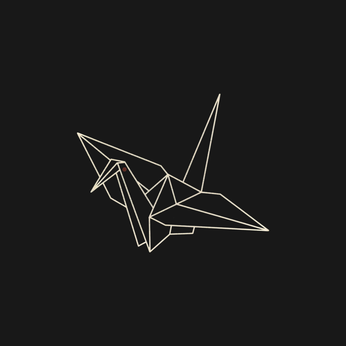 Origami Crane | Japanese Minimalist Tee design artwork