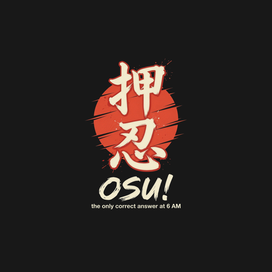 Osu! The Only Correct Answer at 6 AM | Japanese Fitness Heavyweight Tee design artwork