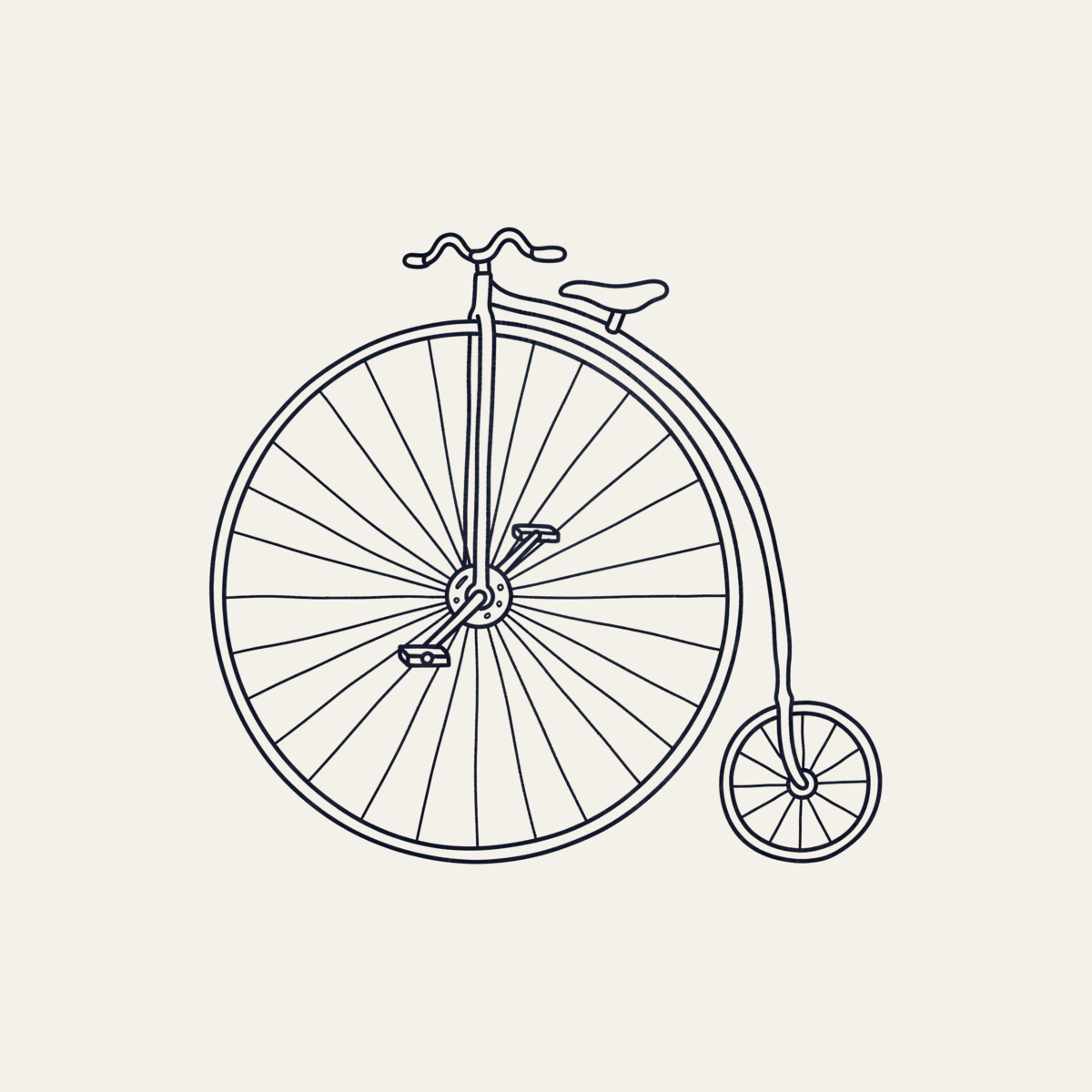 Penny Farthing | High Wheeler Tee design artwork