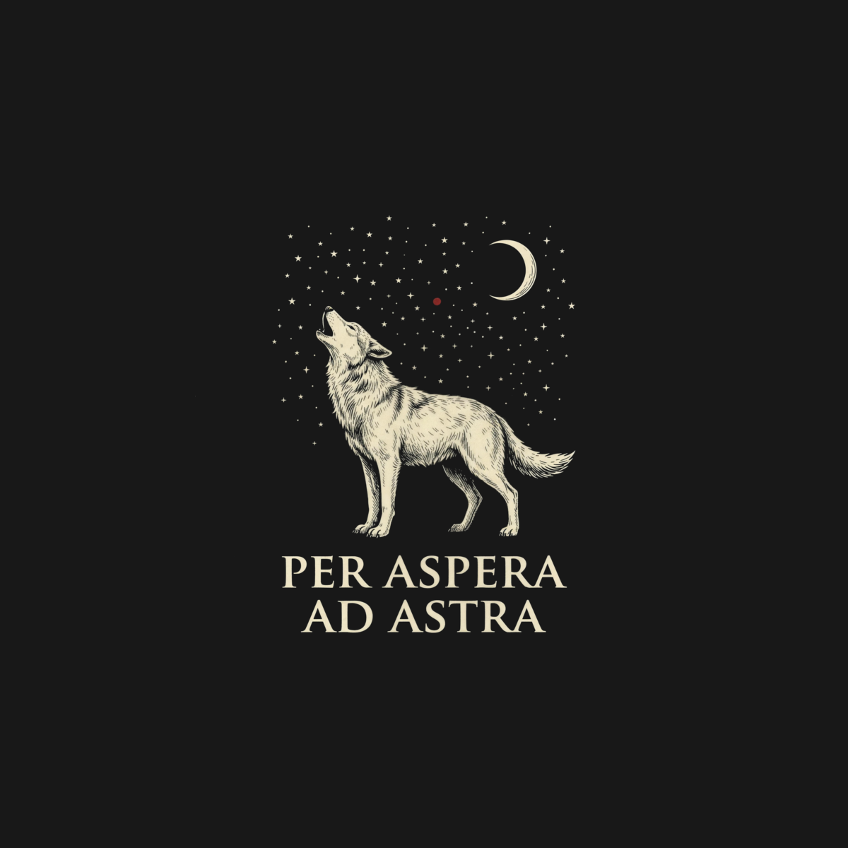 Per Aspera Ad Astra | Sci-Fi Latin Tee design artwork