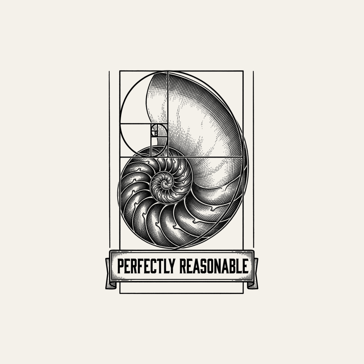 Perfectly Reasonable: Golden Ratio | Vintage Math Tee design artwork