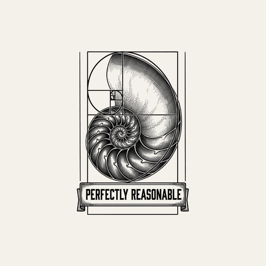 Perfectly Reasonable: Golden Ratio | Vintage Math Tee design artwork