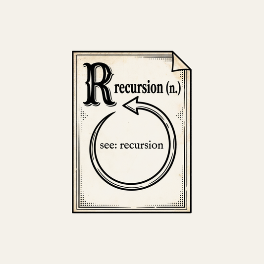 Recursion (n.) See: Recursion | Programmer Dictionary Tee design artwork
