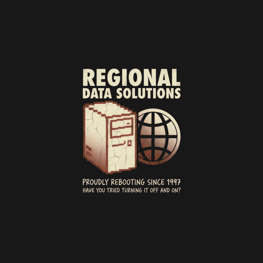 Regional Data Solutions | Retro IT Tee design artwork