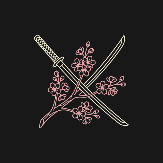Samurai Katana | Cherry Blossom Crewneck design artwork