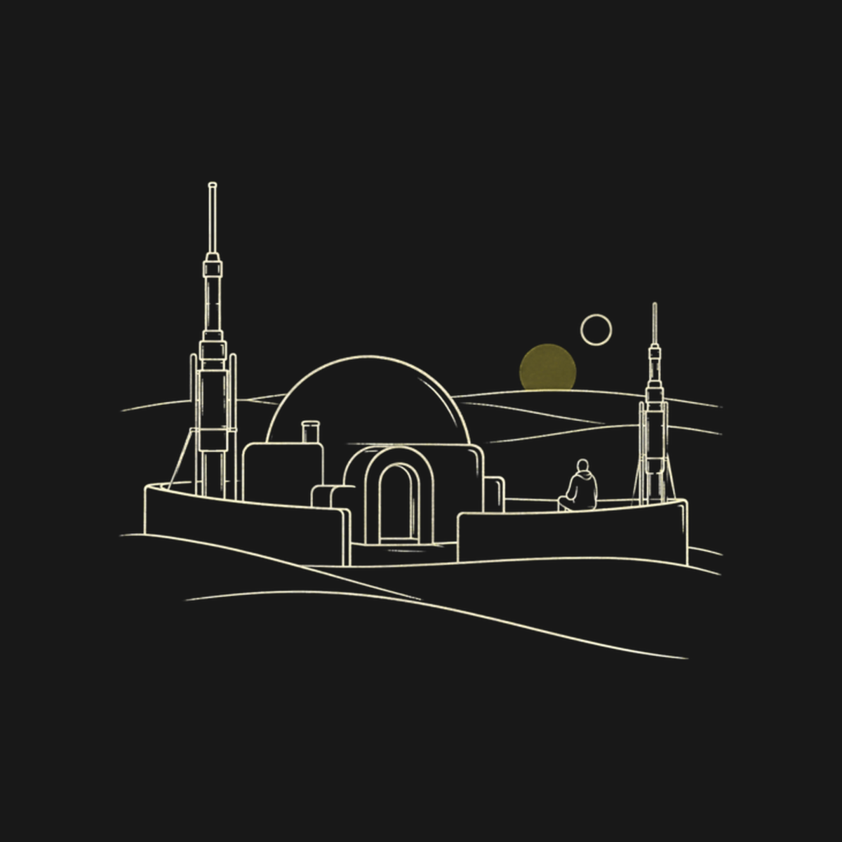 Second Sundown | Retro Space Opera Tee design artwork
