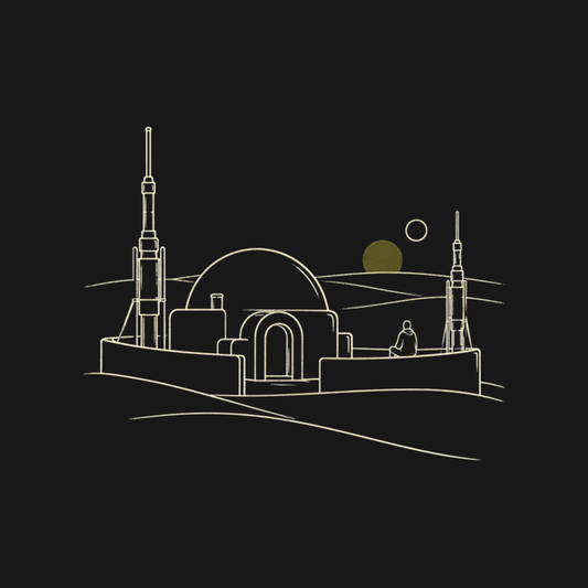 Second Sundown | Retro Space Opera Tee design artwork