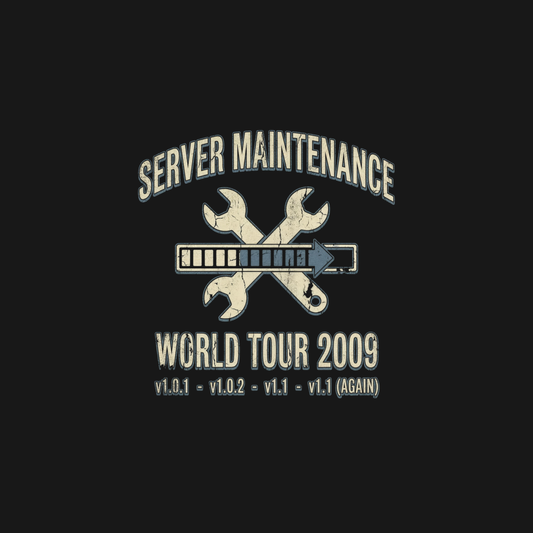 Server Maintenance World Tour | MMO Tour Tee design artwork