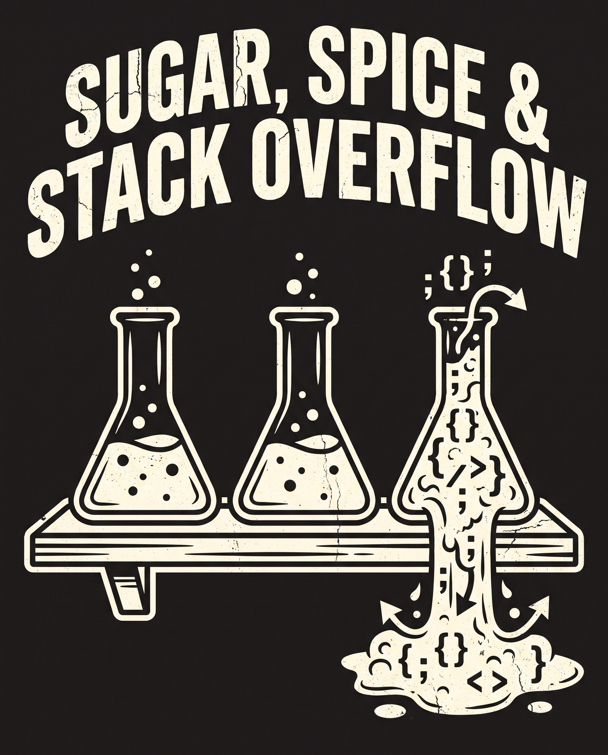 Sugar, Spice & Stack Overflow | Programmer design artwork