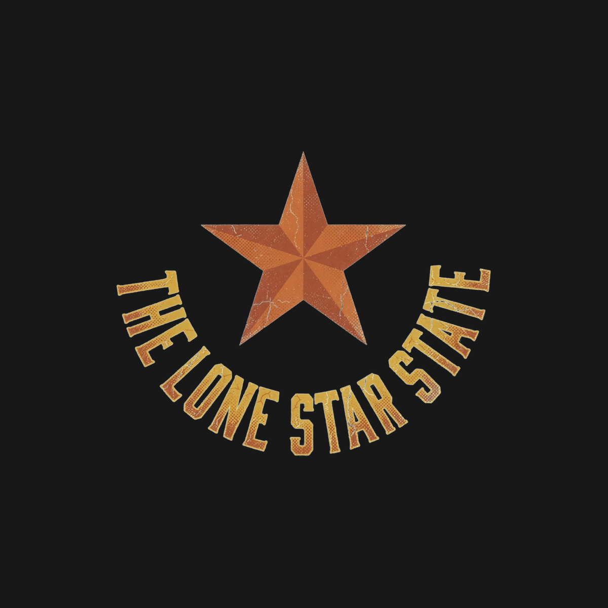 The Lone Star State | Retro Texas Tee design artwork