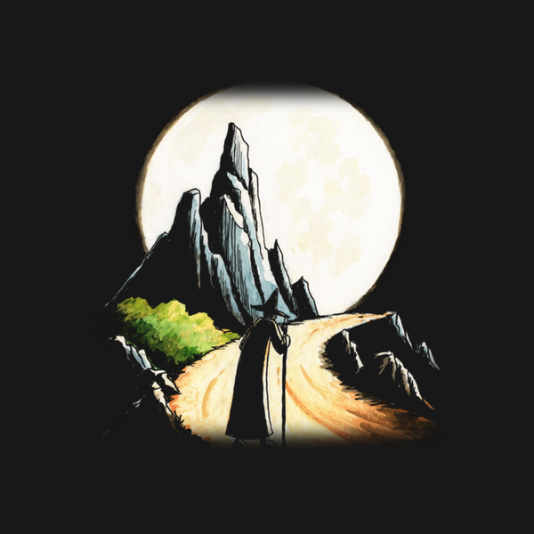 The Wandering Wizard | Retro Fantasy design artwork