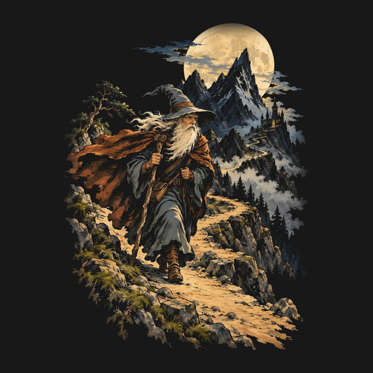 The Wandering Wizard | Retro Fantasy design artwork