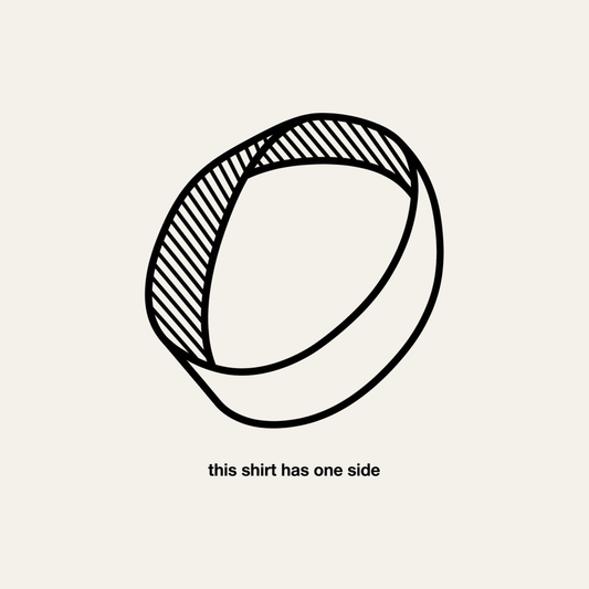 This Shirt Has One Side: Möbius | Math Tee design artwork