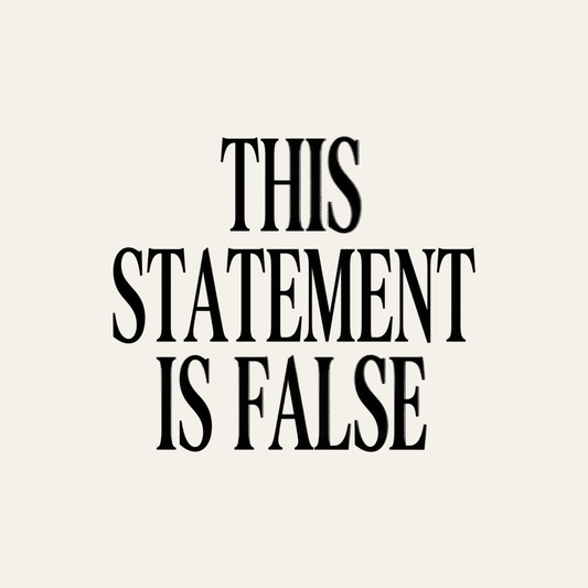 This Statement Is False | Paradox Tee design artwork