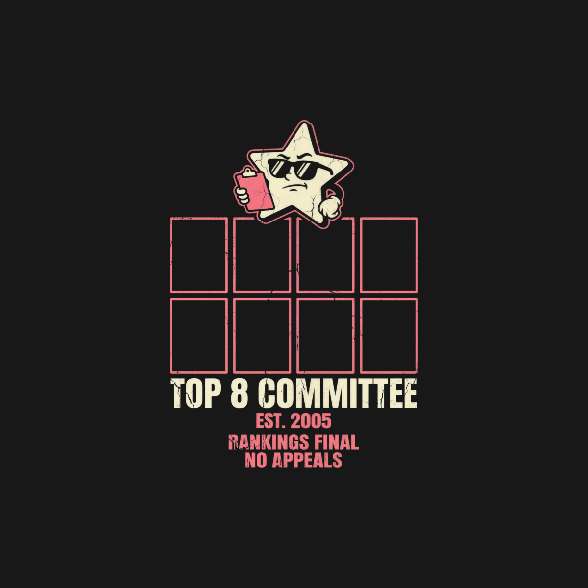 Top 8 Committee | Social Media Nostalgia Tee design artwork