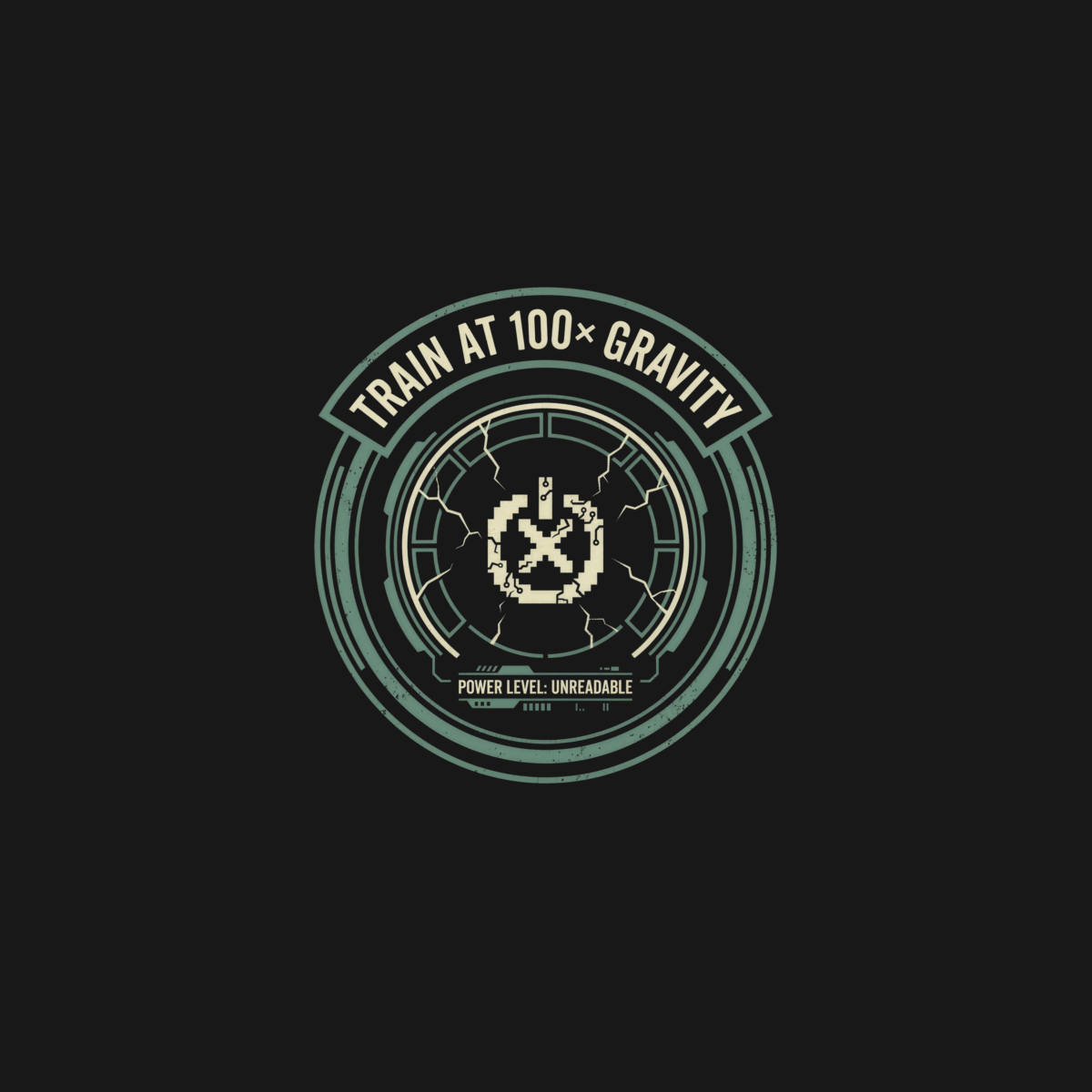 Train at 100x Gravity | Anime Workout Tee design artwork