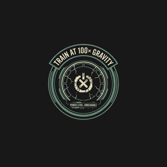 Train at 100x Gravity | Anime Workout Tee design artwork