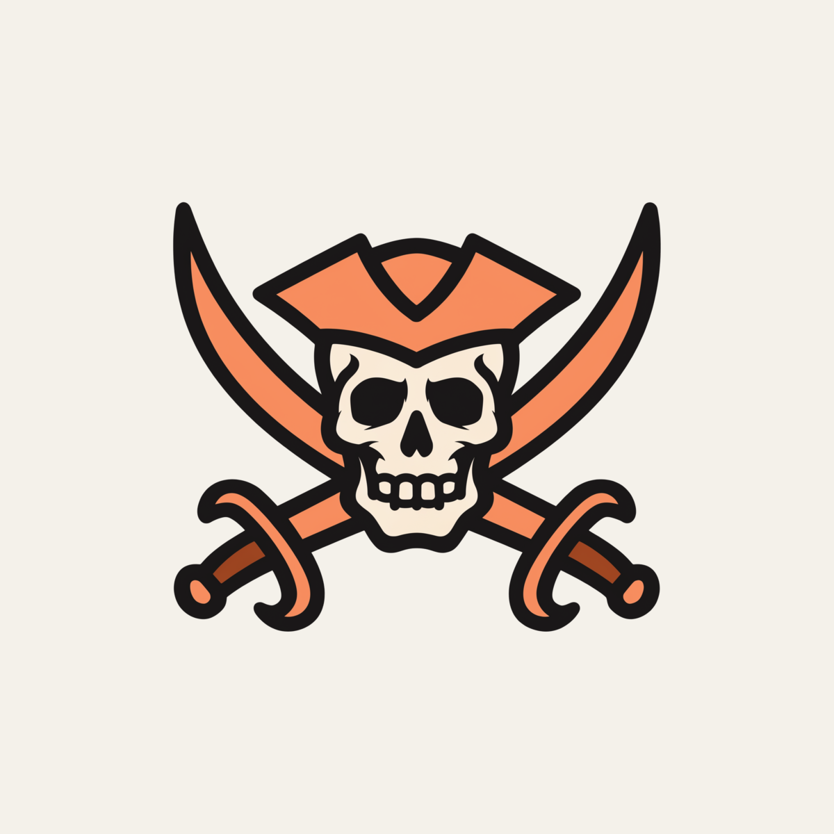 Tricorn & Cutlass Long Sleeve design artwork