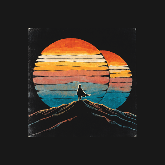 Twin Suns | Retro Space Opera Tee design artwork