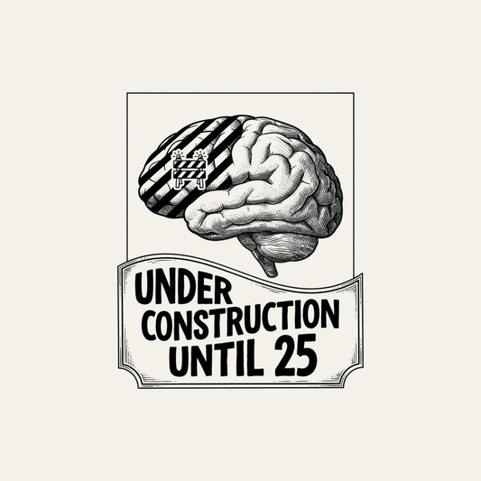 Under Construction Until 25 | Brain Science Tee design artwork