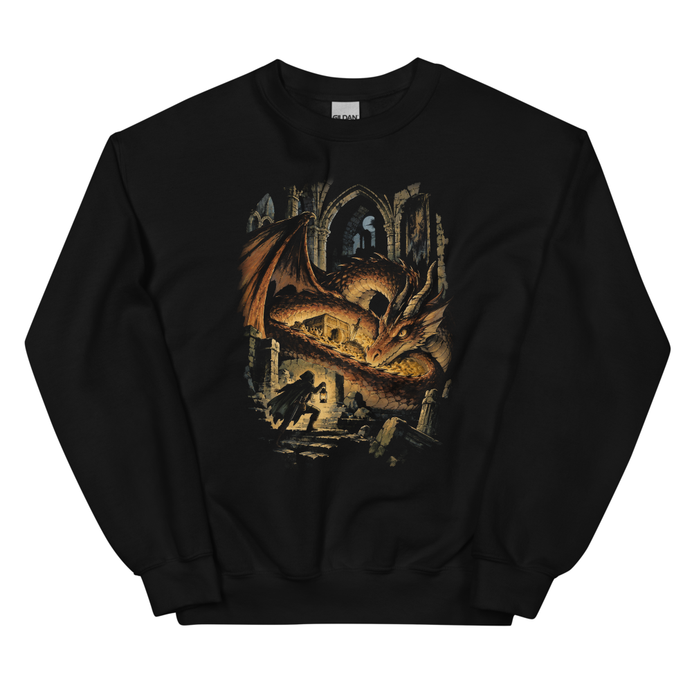 Where the Gold Sleeps | Retro Fantasy - Crewneck Black