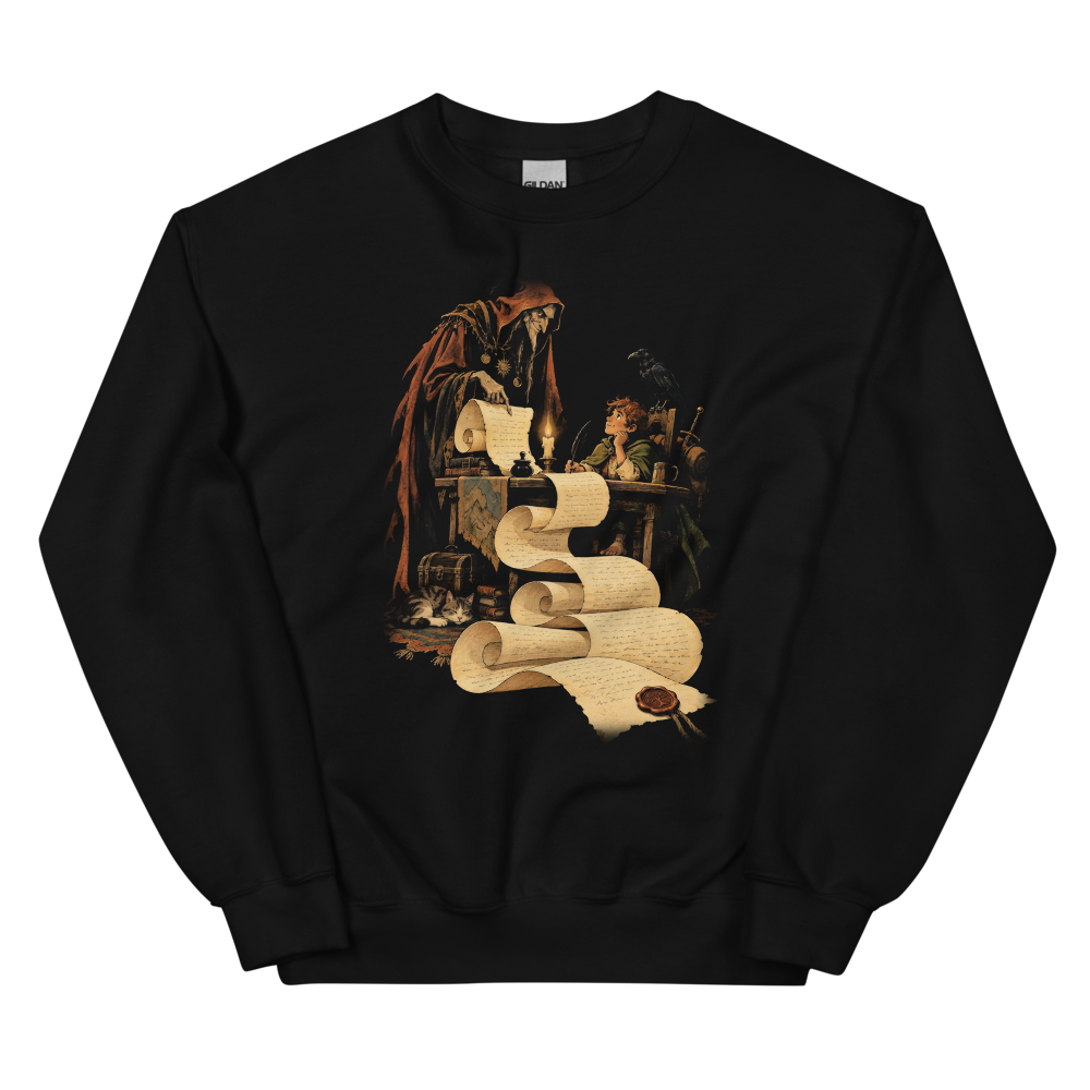 Terms of the Contract | Retro Fantasy - Crewneck Black