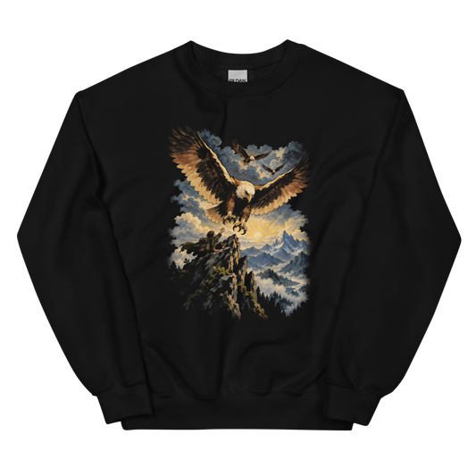The Eagles Are Coming | Retro Fantasy - Crewneck Black