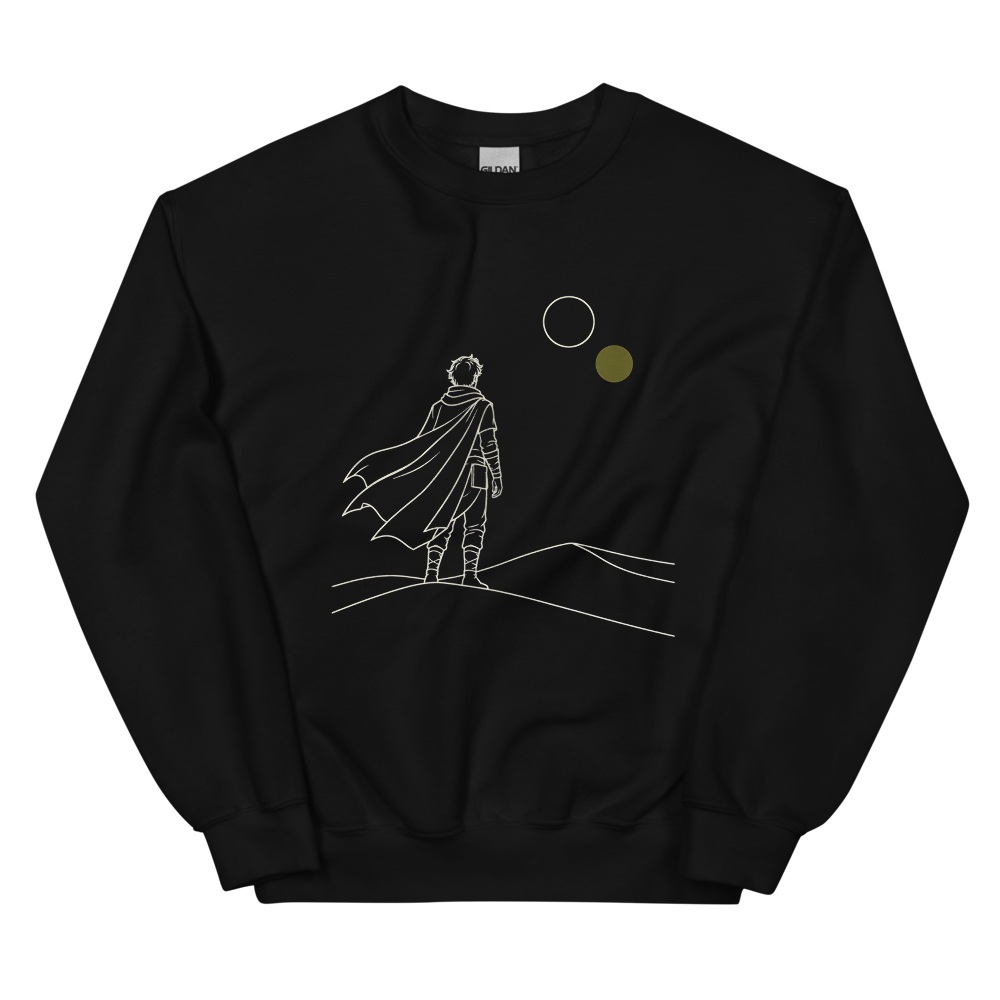 Twin Suns | Retro Space Opera - Crewneck Black