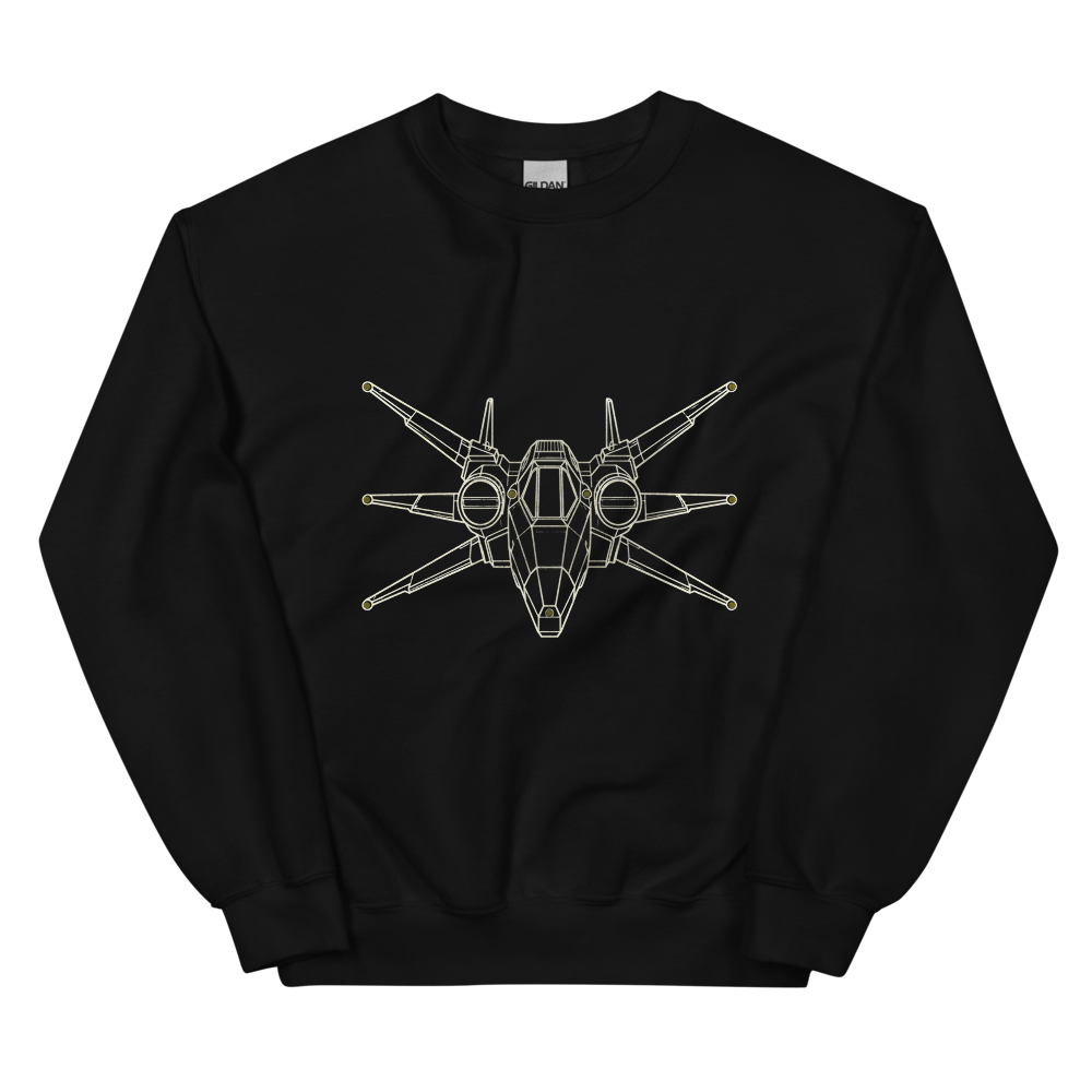 Nine Wing, Lamps | Retro Space Opera Tee - Crewneck Black